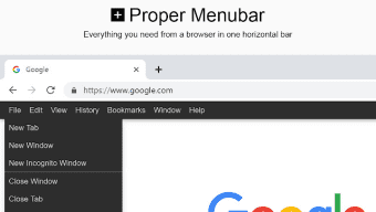 Proper Menubar for Google Chrome