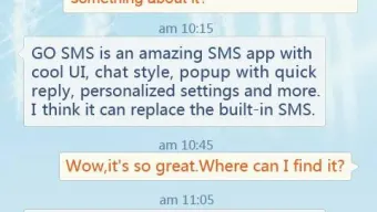 GO SMS Pro Iceblue theme