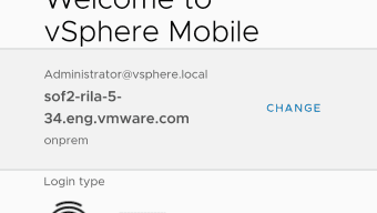 vSphere Mobile Client