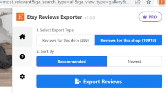 Etsy Reviews Exporter | Images
