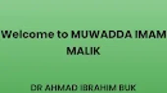 Dr Ahmad BUK Muwatta Malik