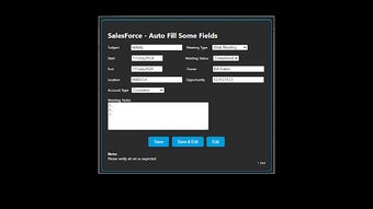 _SalesForce - Auto Fill Some fields Addon