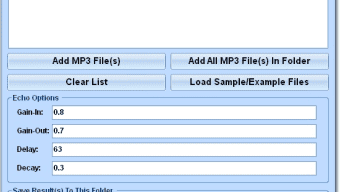 Add Echo Reverb To Multiple MP3 Files Software