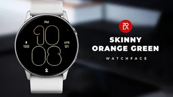 Skinny Orange Green Watch Face