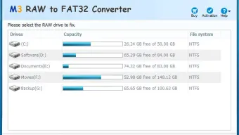 M3 RAW to FAT32 Converter