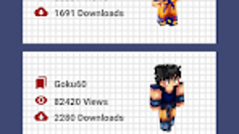 Goku skins for Minecraft PE