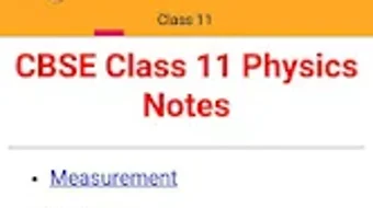 Class 11 Physics Notes