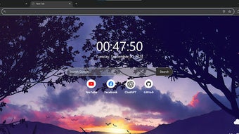 Serene Sunset New Tab