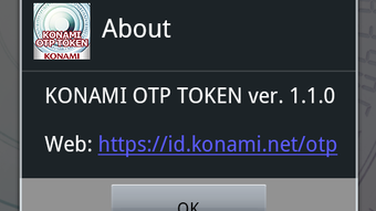 KONAMI OTP TOKEN World Wide