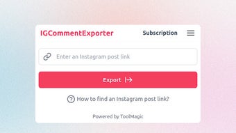 IGCommentExporter - Export IG Comments