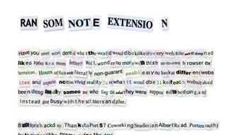 Ransom Note Extension