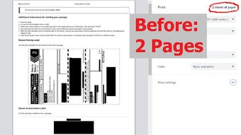 Single-Page Amazon Return Labels