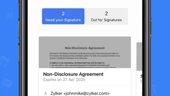 E-signature app - Zoho Sign