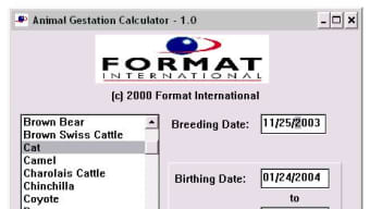 Animal Gestation Calculator