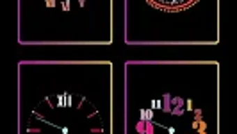 Neon Clock Wallpaper