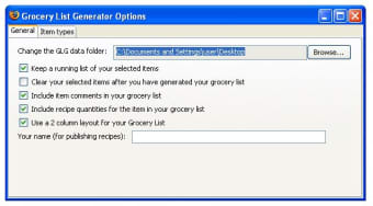 Grocery List Generator 