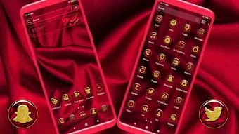 Red Silk Launcher Theme