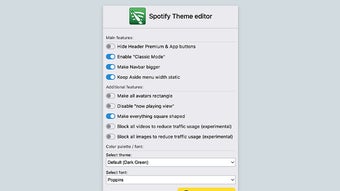 Spotify Theme editor