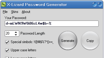 X-Lizard Password Generator