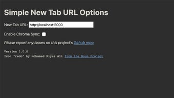 Simple New Tab URL