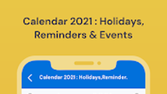 Calendar: Holidays  Reminders