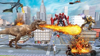 Robot Dinosaur Shooting game