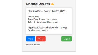 Meeting Minutes