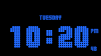 Dotted digital clock lwp