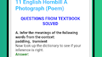 Class 11 English Hornbill NCERT Solutions