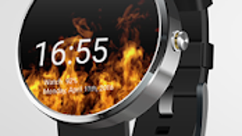 Flames Watch Face - Wear OS Smartwatch - Animated