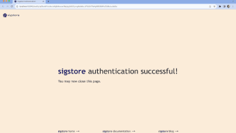 Sigstore close post-auth tabs