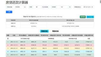 房贷利率计算器