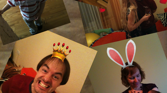 Stickers Photo Booth: Try Antlers and Bunny Ears