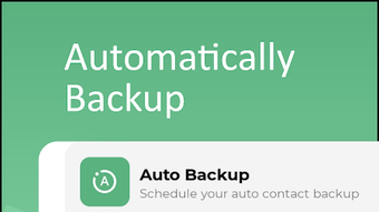 Auto Contact Backup & Restore