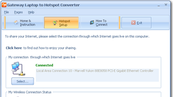 Gateway Laptop to Hotspot Converter
