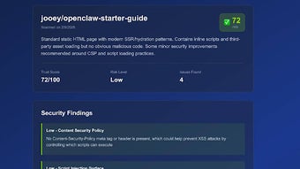 SClawHub - Security for ClawHub for Google Chrome - Extension Download