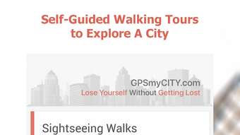 GPSmyCity: Walks in 1K Cities