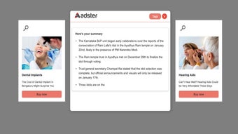 Adster AI Summarizer Extension