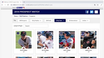 MLB.com Prospect Watch Sorter