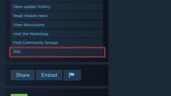 RSS Link for Steam Product Pages