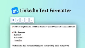 LinkedIn Text Formatter