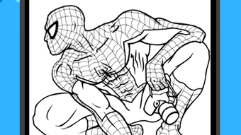 Spider super hero coloring man