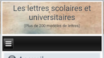 Les lettres  scolaires et univ