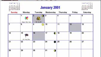 Calendar 2001