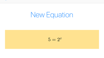 Exponential Equations