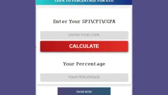 GTU CGPA to PERCENTAGE Calculator