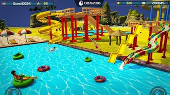 Uphill Water Slide Racing Game