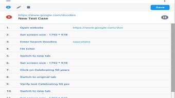 SauceLabs Low Code Test Recorder