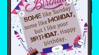 Happy Birthday Card Editor