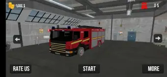 Fire Truck And Fire Fighter Si